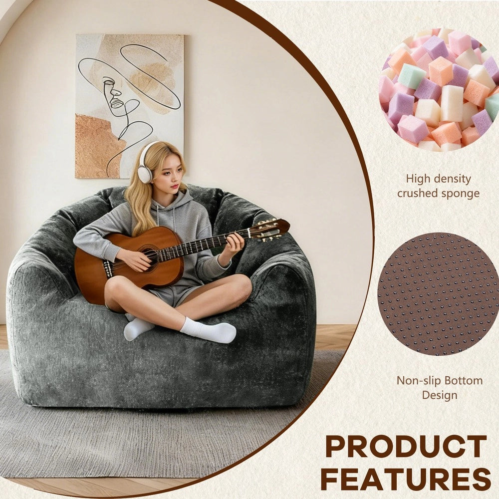 Poltrona a Sacco Ergonomica ¨C MINIMAL ¨C Tessuto, Relax, Design Moderno