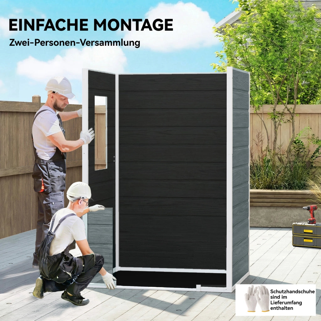 Casetta da Giardino ¨C Minimal ¨C 1.1 m2 in Legno con Finestra Grigia