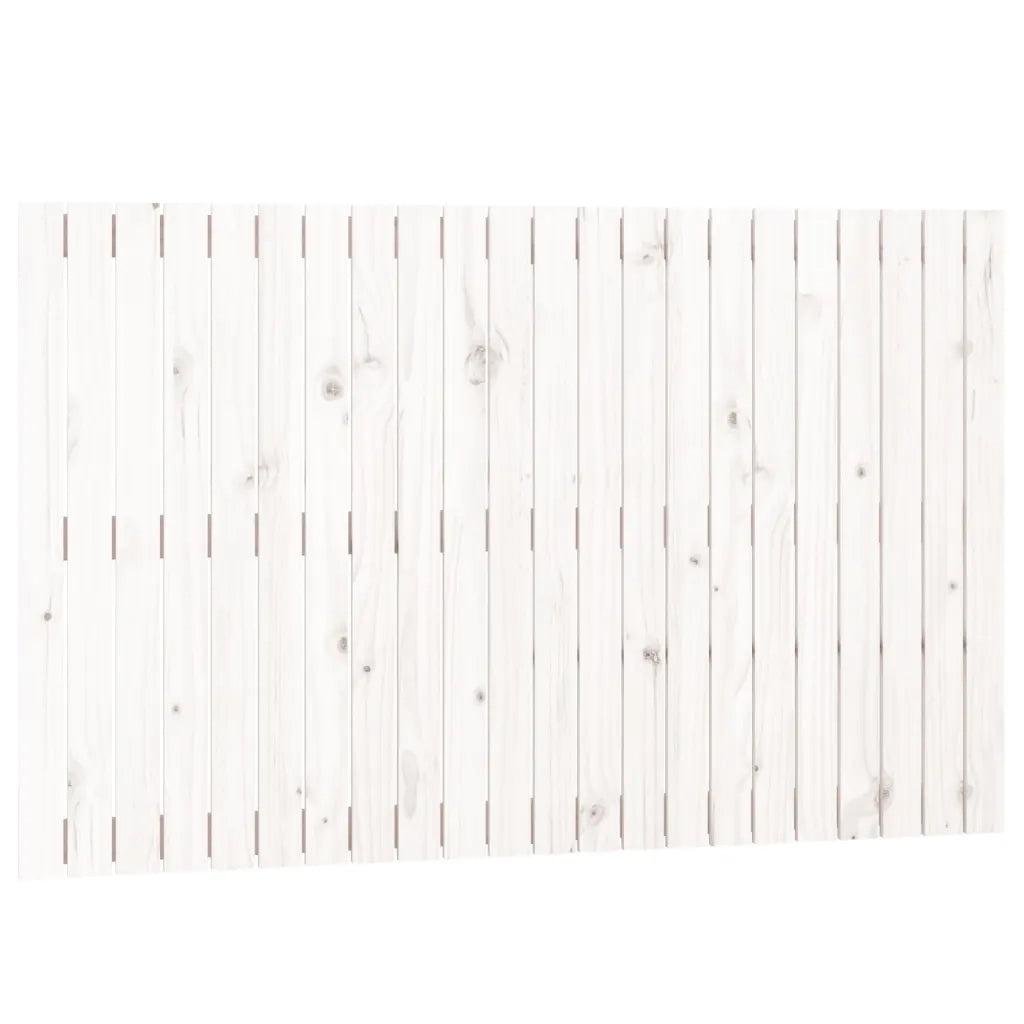 Testiera da Parete-Testiera a Muro-Testata Decorativa Bianca 140x3x90 cm in Legno Massello di Pino