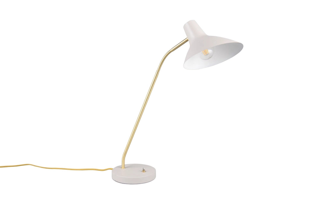 Lampada tavolo grigia ottone E27 10W Trio Traveller