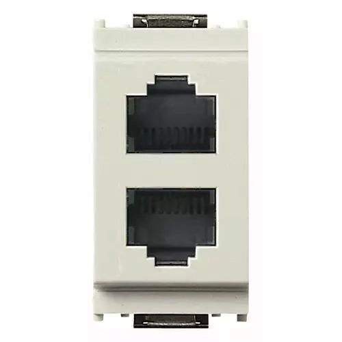 VIMAR IDEA - 2 PRESE CONN.RJ11 BIANCO