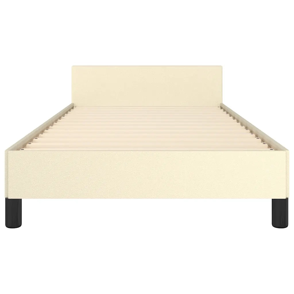 Giroletto con Testiera senza Materasso Crema 80x200 cm 347467