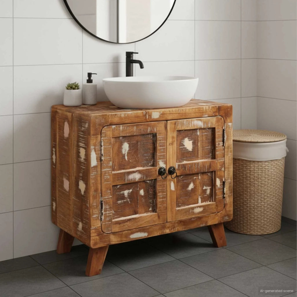 Mobile da Bagno Legno di recupero solido e legno ingegnerizzato 4104564