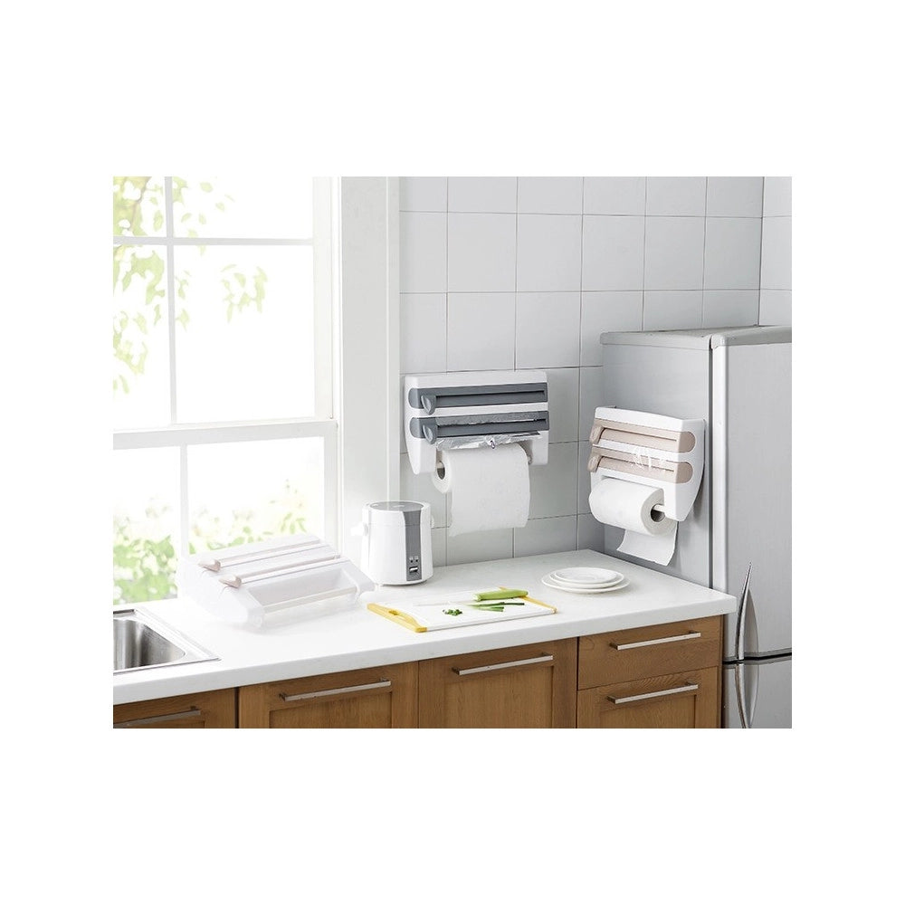 Trade Shop - Porta Rotolo Portarotolo A Parete Da Muro Porta Scottex Carta Alluminio Cucina -
