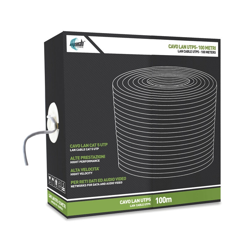 CAVO LAN UTP CAT. 6 CCA 0,56 MM 100 M GRIGIO
