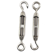 Manicotto a trazione regolabile - Set M12 Anello/Occhio - 2 pezzi - Acciaio inox - Impermeabile - Resistente alla corrosione - Manicotto a trazione