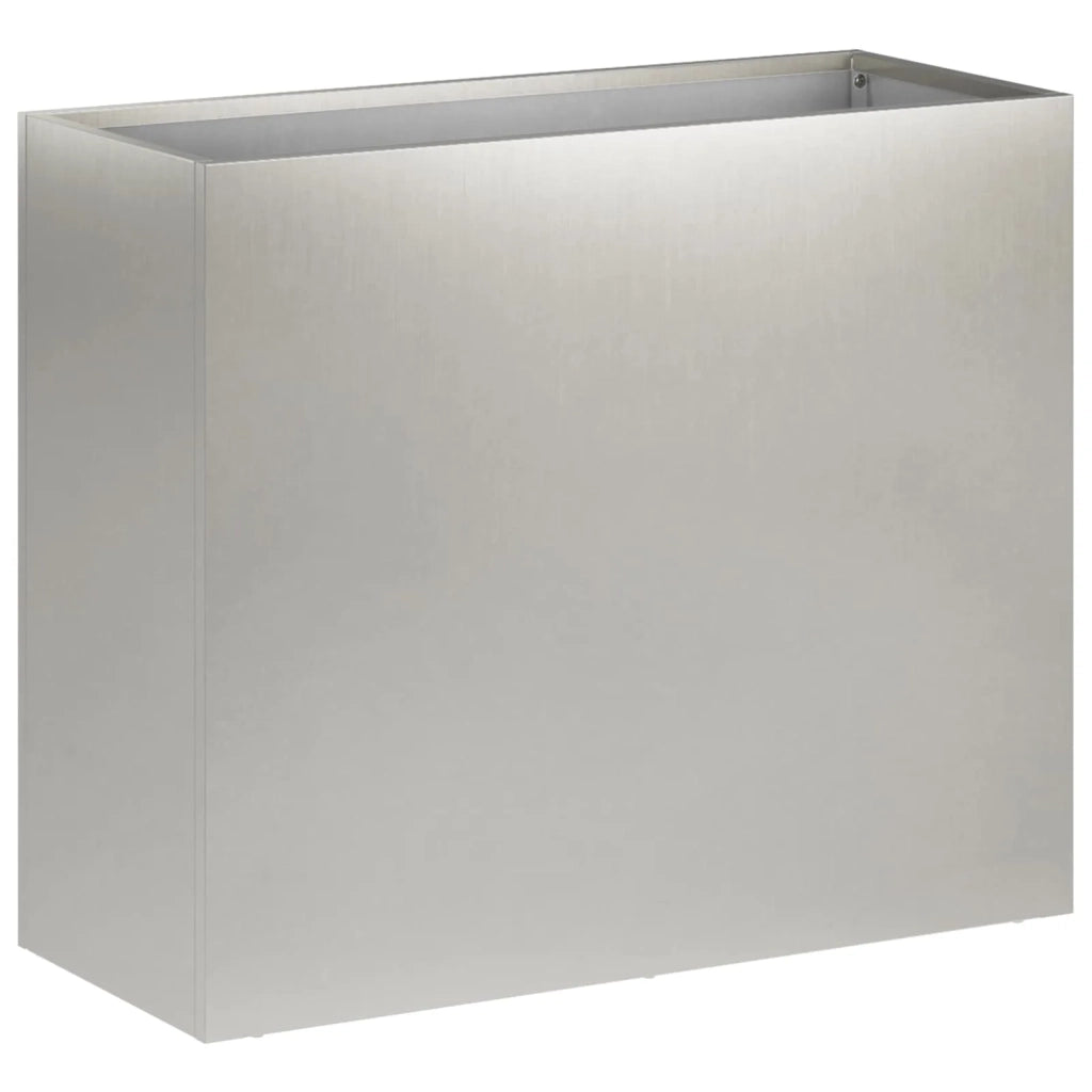 Vaso da giardino Argento 50 x 20 x 40 cm Acciaio Inox 8005450