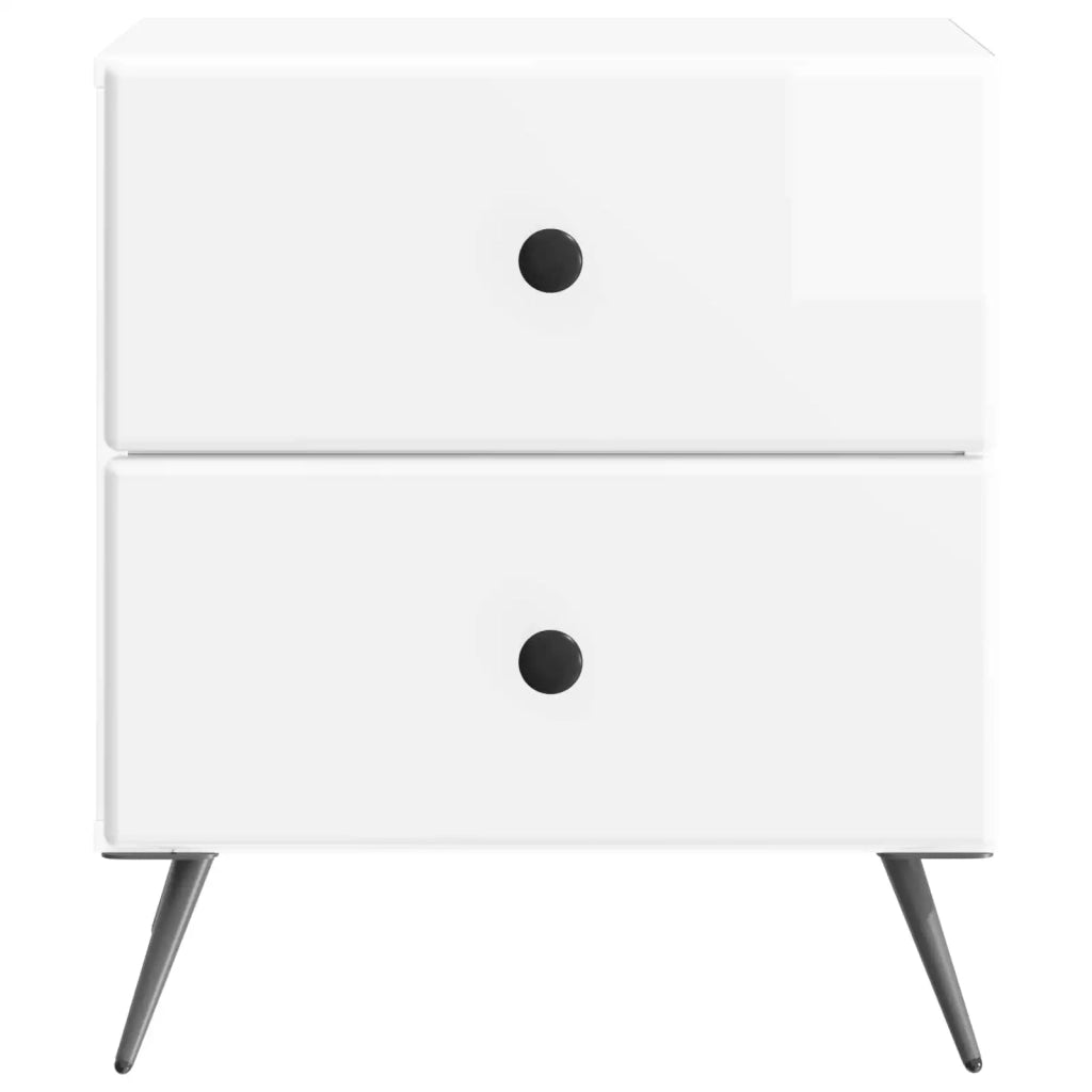 Armadio da Notte 2 pcs Bianco Lucido 43 x 34,5 x 47,5 cm 895454
