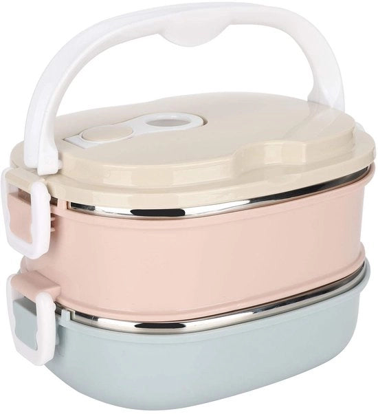 Tromba per Pane in Acciaio Inossidabile - Box Aria Tettata - Borsa Termica Portatile per Pic-Nic - Progettata per la Tenuta dell'Acqua - Dimensioni 18 x 15 cm - Chiusura di Sicurezza