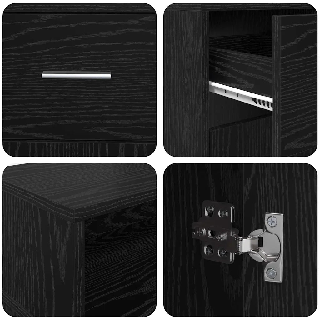 Scrivania Rovere nero 160 x 55 x 91 cm Legno multistrato 3365615