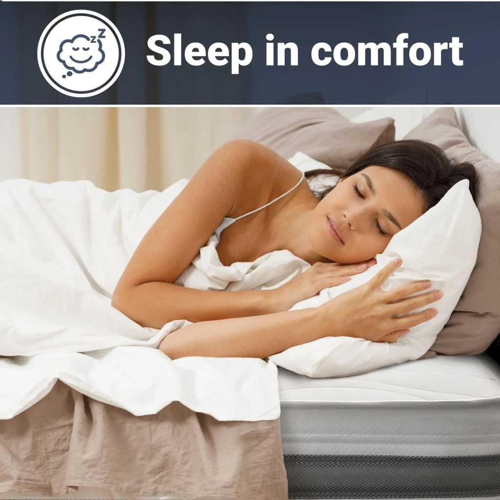 Materasso Singolo 90x150 cm in Memory Antibatterico | Altezza 20 cm | Rivestimento 3D Air in Fibra Ipoallergenica | Materasso Ortopedico a 7 Zone Differenziate Termosensibili