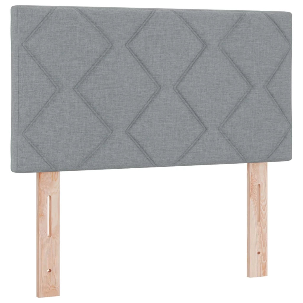 Letto a molle con testiera Grigio chiaro 200 x 80 cm Tessuto 3341321