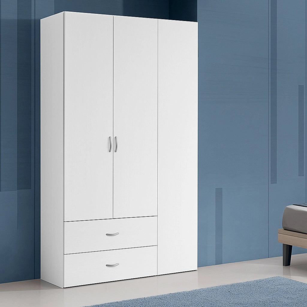 ARMADIO SIMPLI 3A+2C BIANCO GR. 123X54XH2.