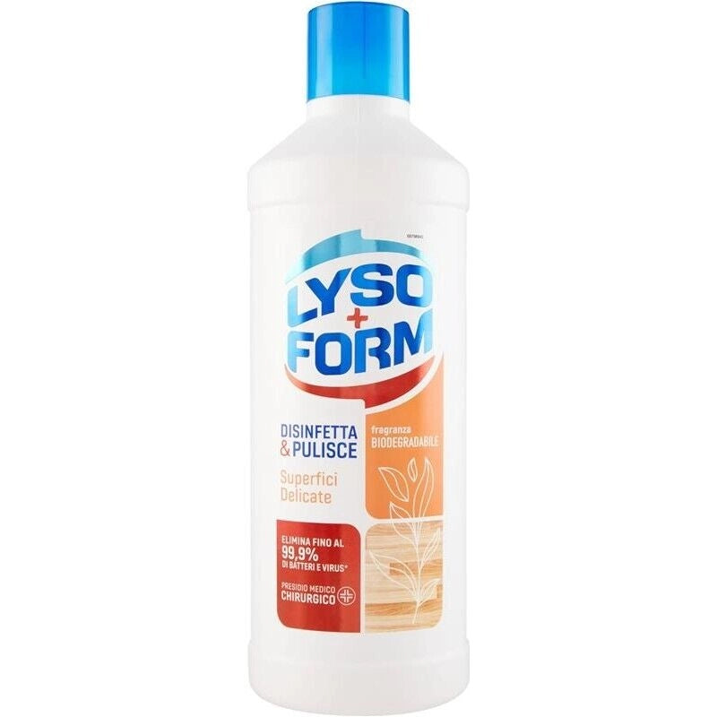 LYSOFORM LIQUIDO PER PAVIMENTI 1,1 LT DISINFETTA E PULISCE PER SUPERICI DELICATE