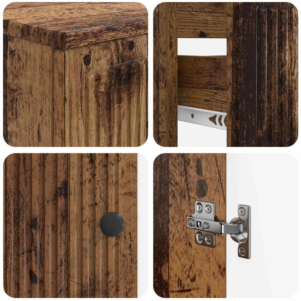 Set di Mobili da Bagno da 4 Pezzi EDE Legno antico 3417907