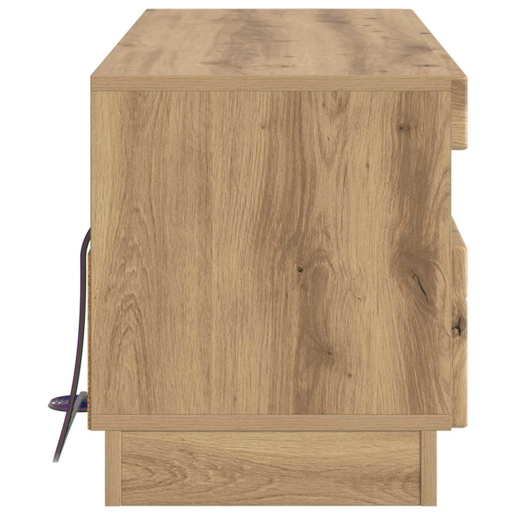 Mobile TV LED Rovere Artigianale Legno ingegnerizzato 897444