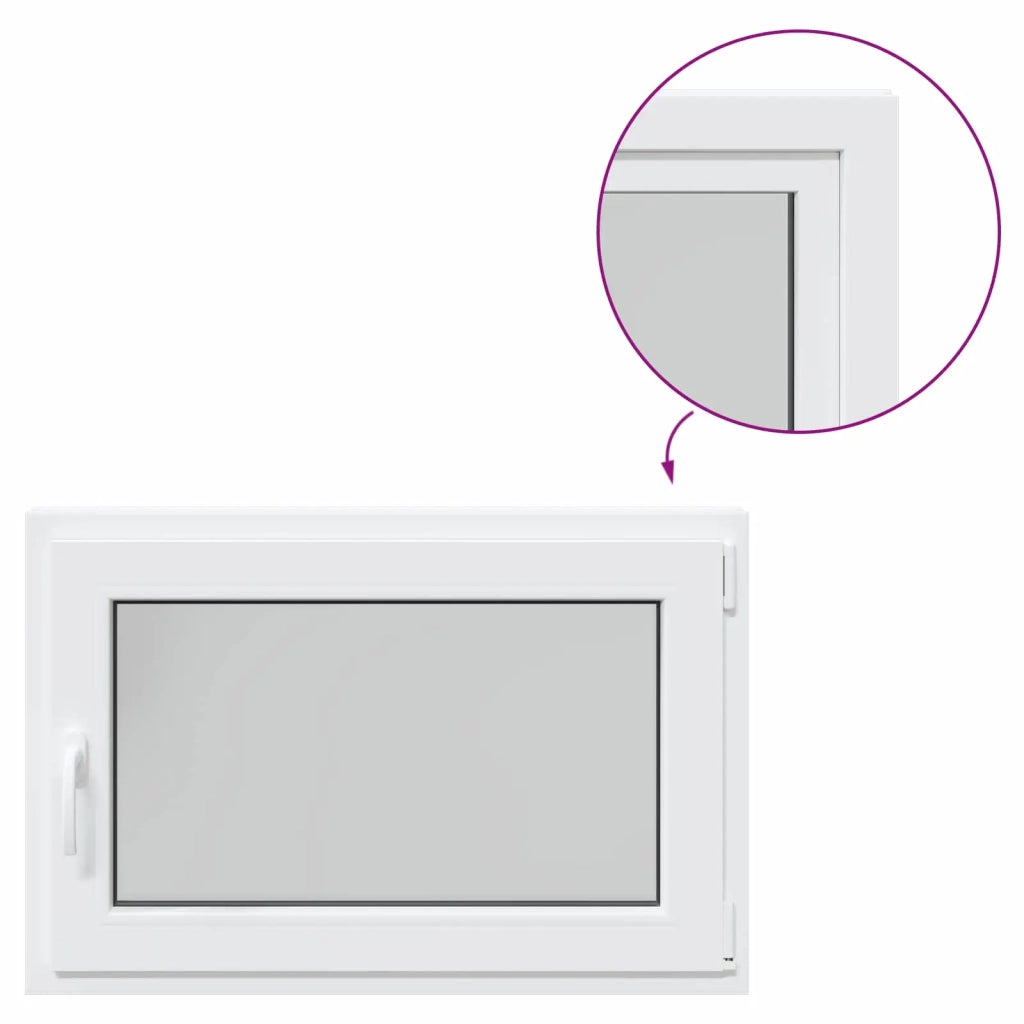 Finestra per Soffitta RISOR 90 x 70 cm PVC e Vetro Bianco CFW6246280