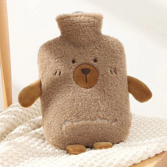 Kruik per Bagni con Spazzola - Biberon per Bambini con Protezione Antilecco per Compressi Caldi e Freddi
