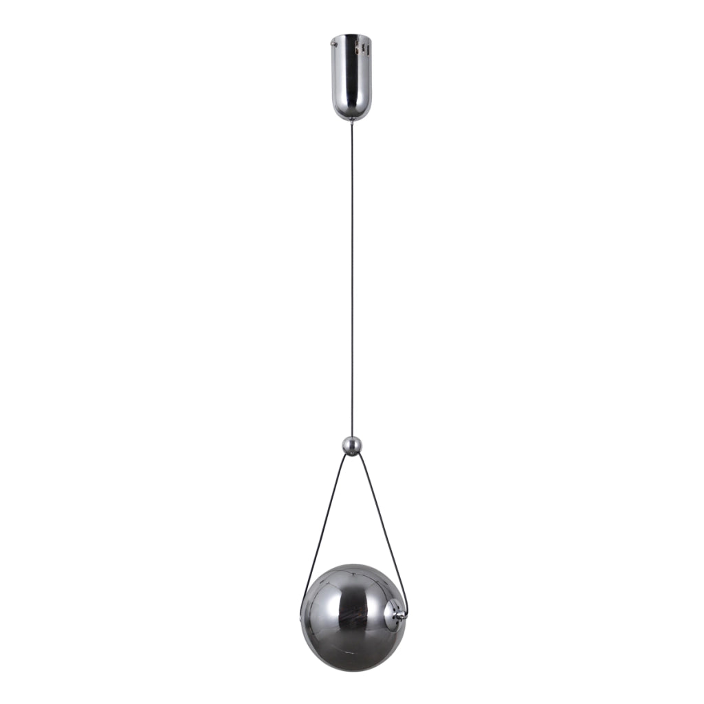 Sospensione Italux Rastia vetro fumé cromata LED 6W