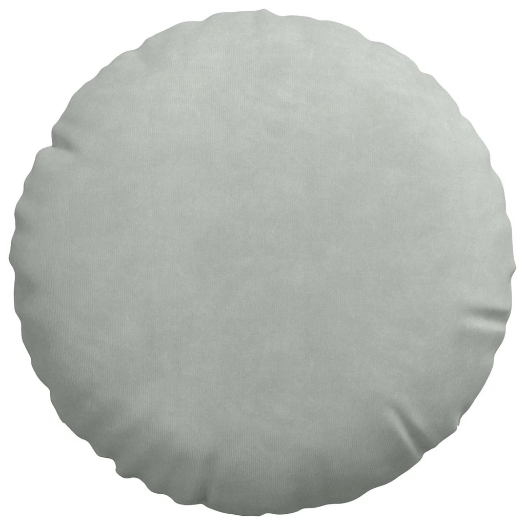 Cuscini per Seduta 2 pcs Grigio chiaro Ø30 x 13 cm Velluto 42014100