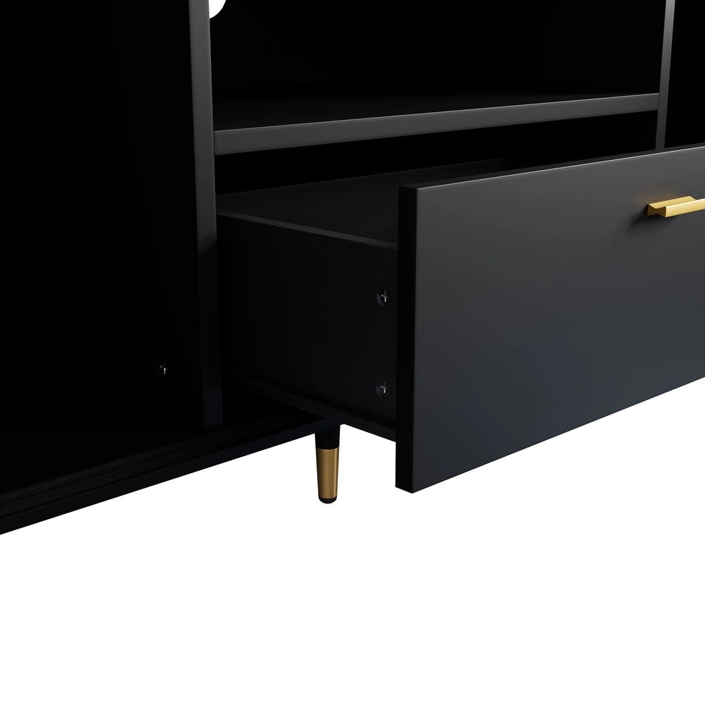 Mobile TV con Cassetti e Ripiani ¨C MINIMAL ¨C Bianco, Ante Soft-Close