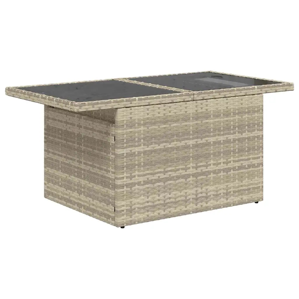 Set Divano da Giardino 8 pcs Grigio chiaro Poly Rattan