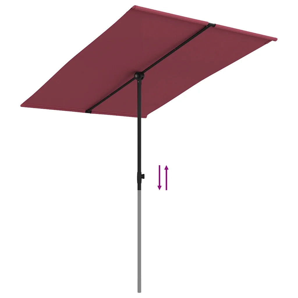 Ombrellone da Giardino con Palo in Alluminio 2x1,5 m Bordò 47340