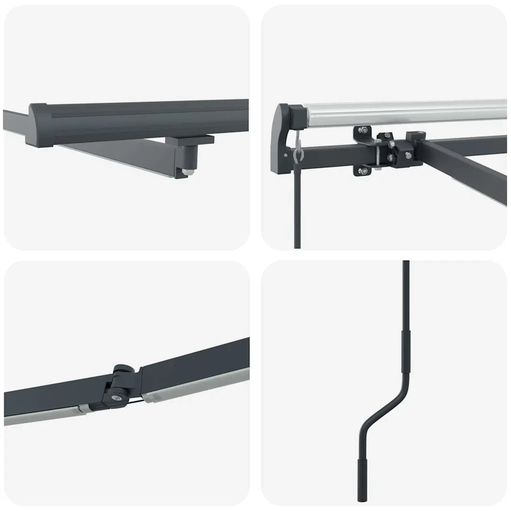 Tenda da Sole con Antracite 4 × 3,5 m Metallo 313245
