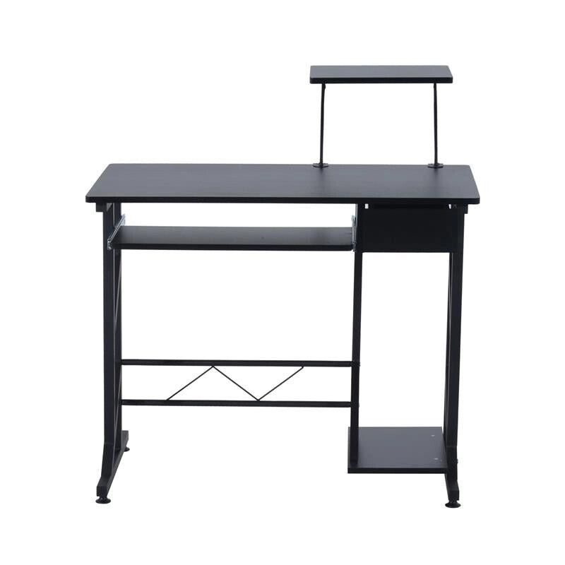 SCRIVANIA PER COMPUTER ACCIAIO E MDF CON CASSETTO E RIPIANO TASTIERA ESTRAIBILE