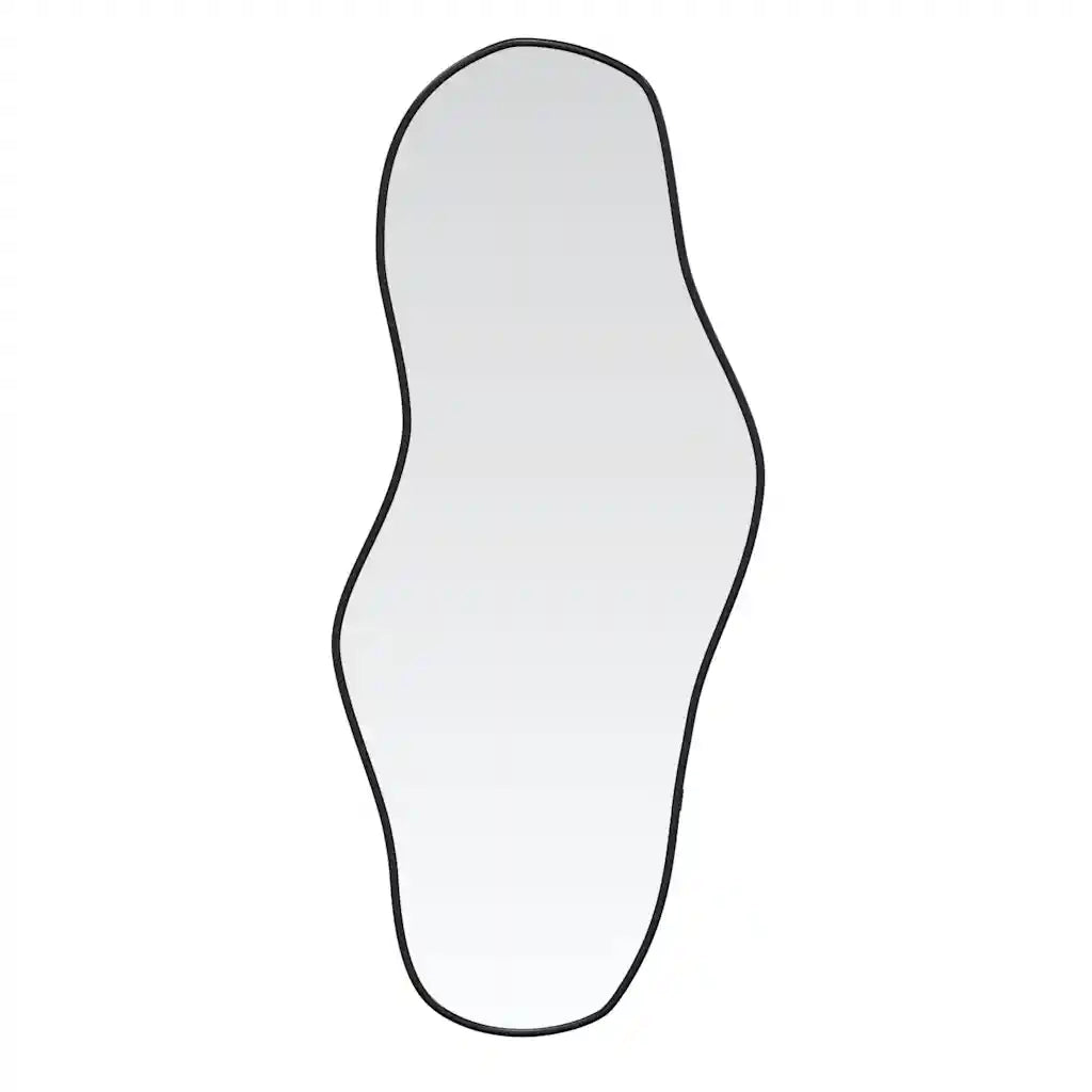 Specchio da Parete Nero 60x25 cm 348264