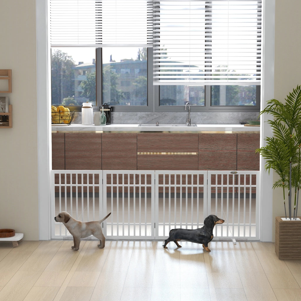 Cancello per cani pieghevole ¨C Minimal ¨C bianco 183x24,5x61 cm