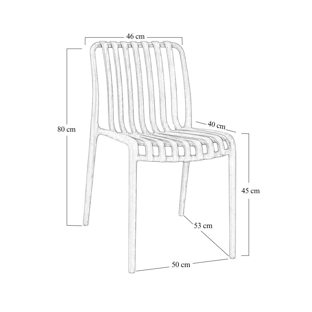Sedia da esterno Iside in plastica resistente, modello comfort premium marrone