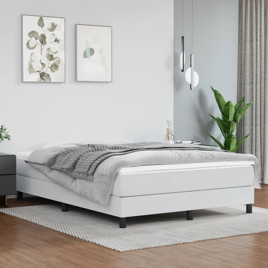 Struttura Letto a Rete a Molle Bianco 140x200 cm in Similpelle 3120701