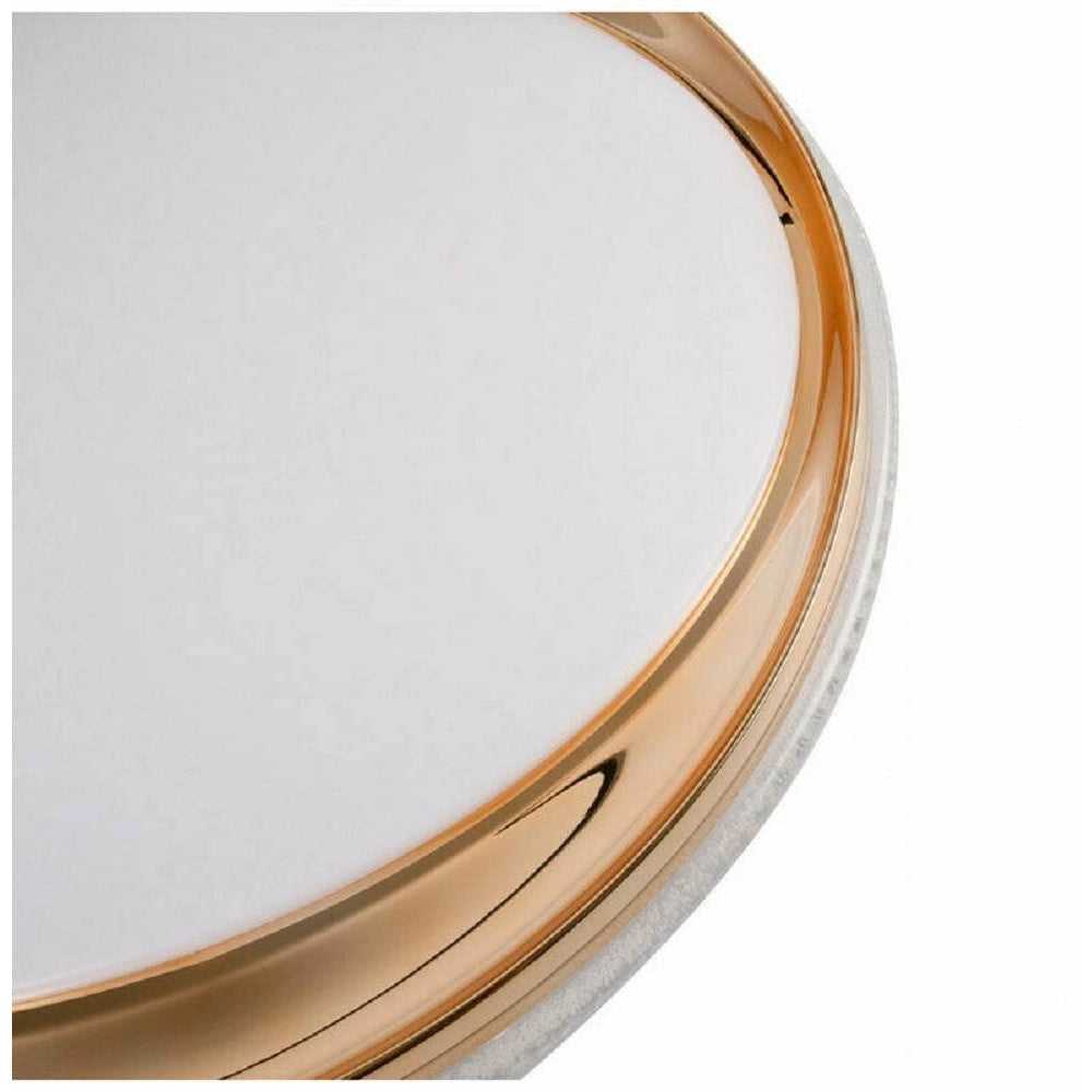 Trade Shop - Plafoniera Led 48 W Oro Dimmerabile In Metallo Acrilico Luce 4000k 6500k C1 -
