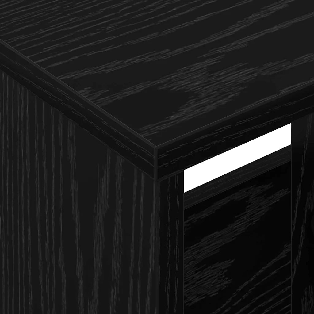 Scaffale per riviste Rovere Nero 35 x 30 x 45 cm 890970