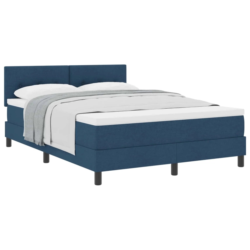 Letto a molle con testiera Blu 160 x 200 cm Tessuto 3338705