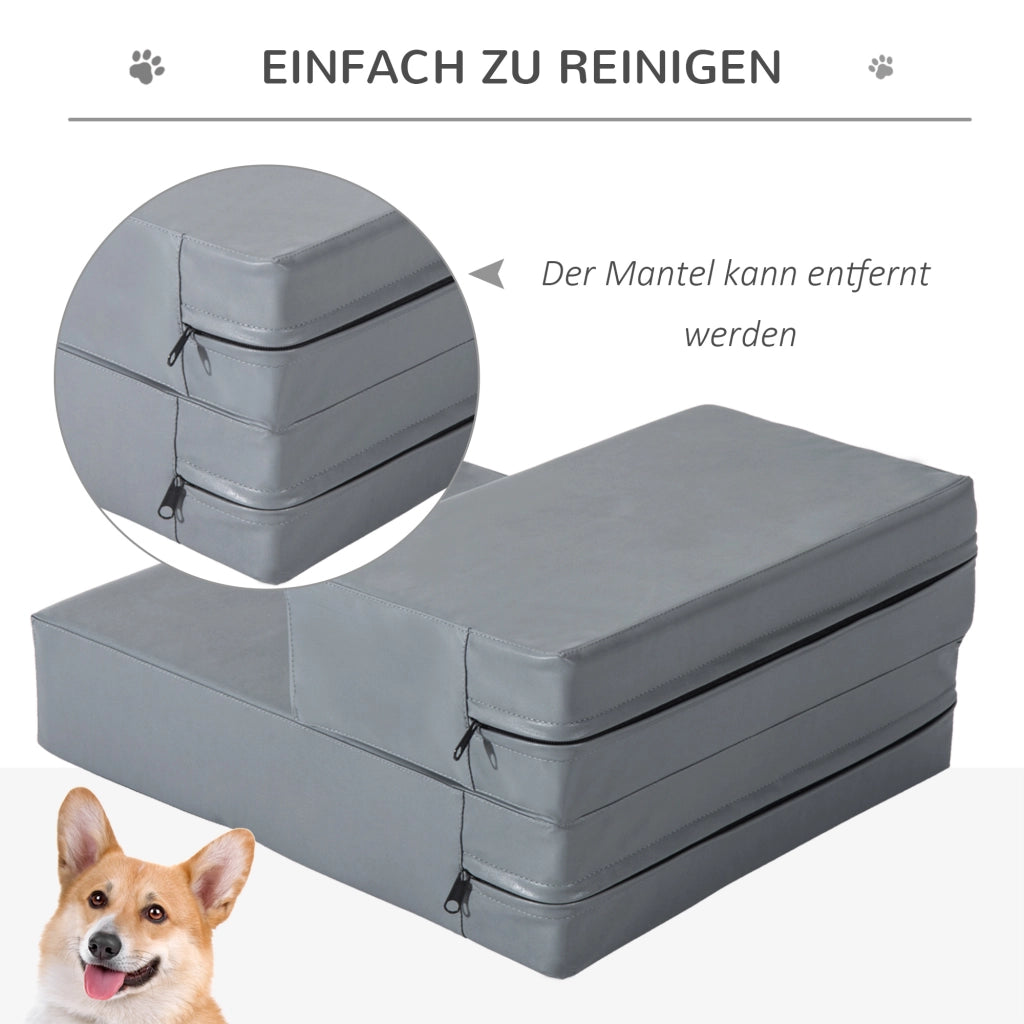 Scala per animali domestici pieghevole 2 gradini ¨C Minimal ¨C Grigio 20 cm