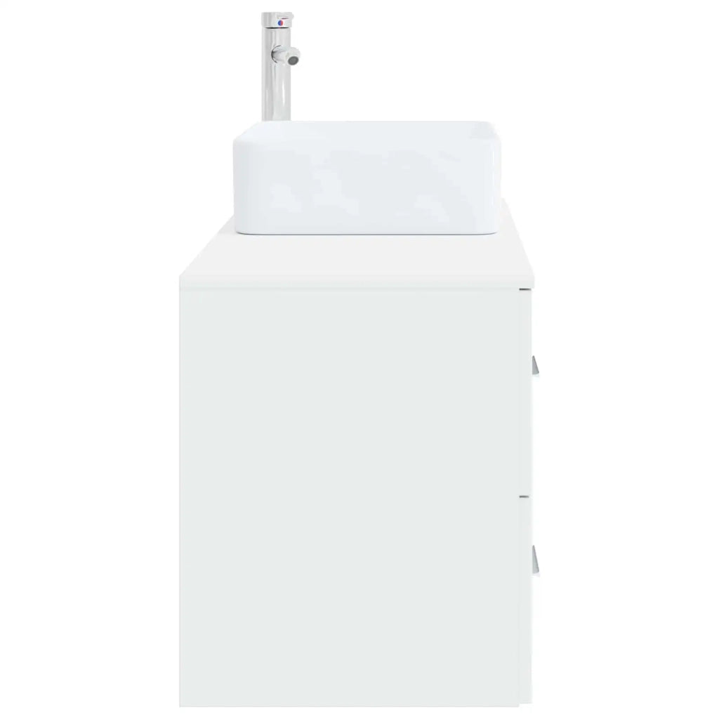 Set di mobili per il bagno 2 pz Bianco Legno ingegnerizzato 3403976