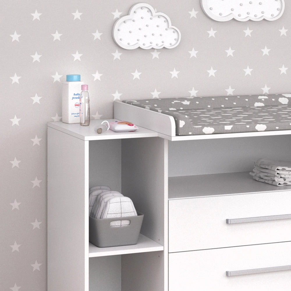 Vicco Fasciatoio Bianco 113 x 100 cm con cassetti