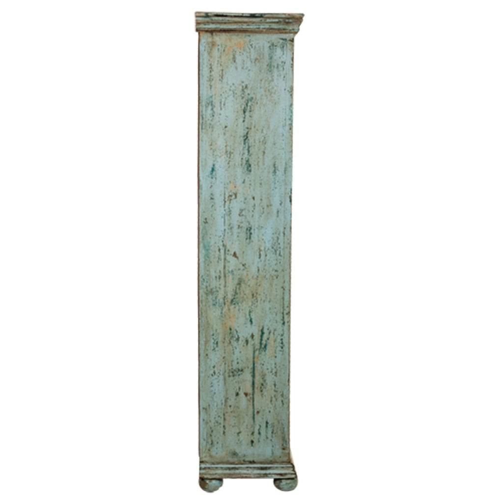 Libreria in legno blu 100x40x180