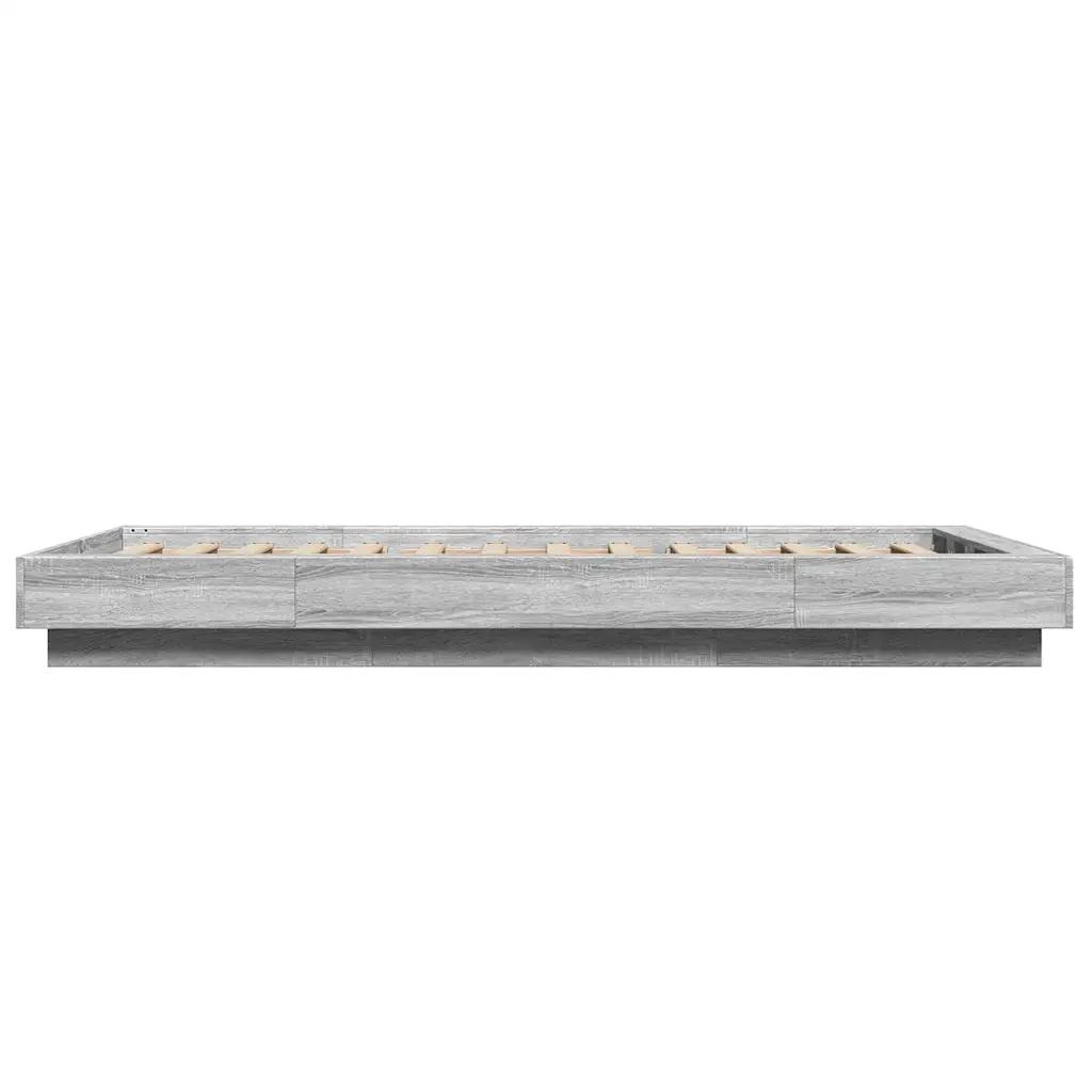 Letto singolo | Letto per adulti | Giroletto Grigio Sonoma 100x200 cm in Legno Multistrato
