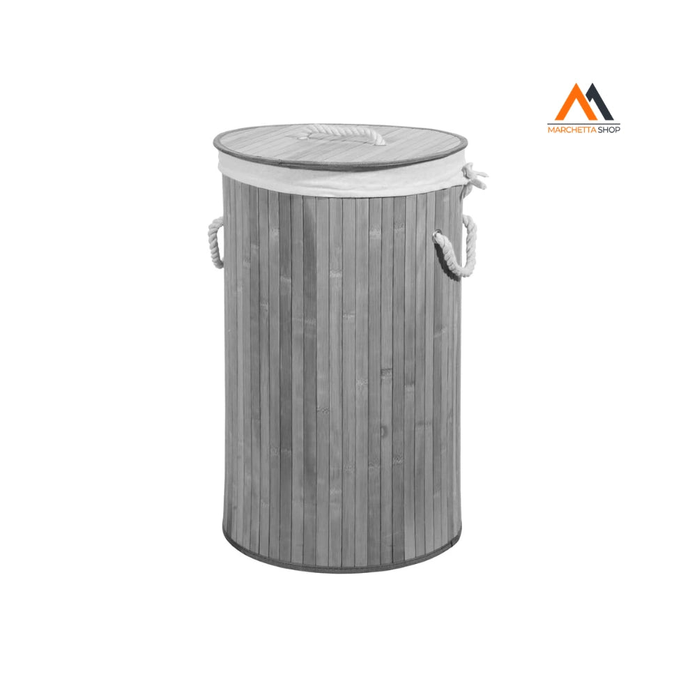 CESTO PORTA BIANCHERIA ROTONDO GRIGIO D.40 H 60