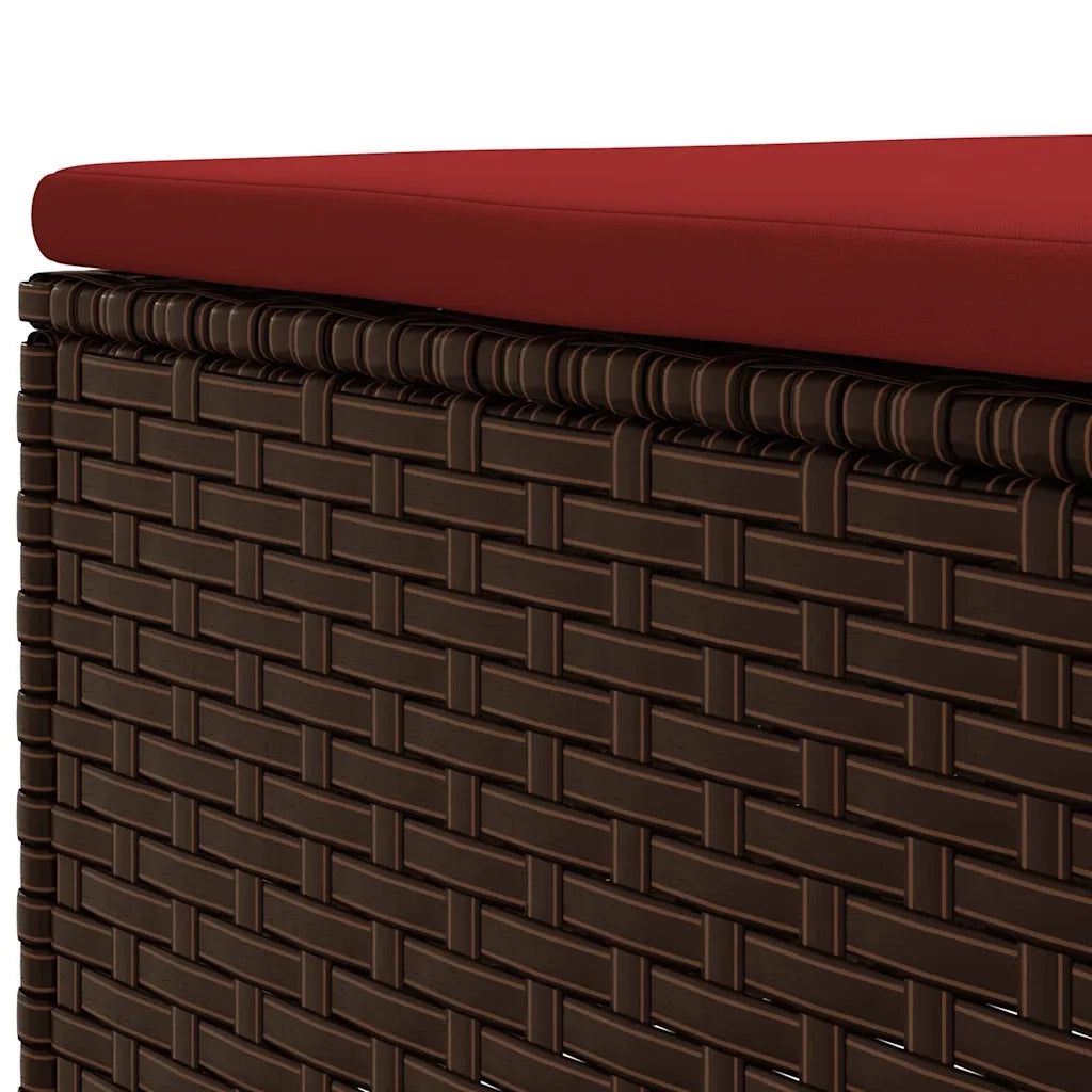 Set Mobili da Giardino 6pz con Cuscini in Polyrattan Marrone 3308213