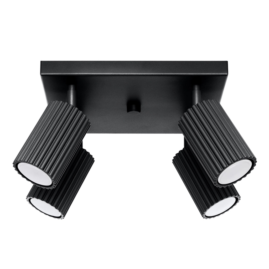 Lampada da soffitto KARBON 4 nero