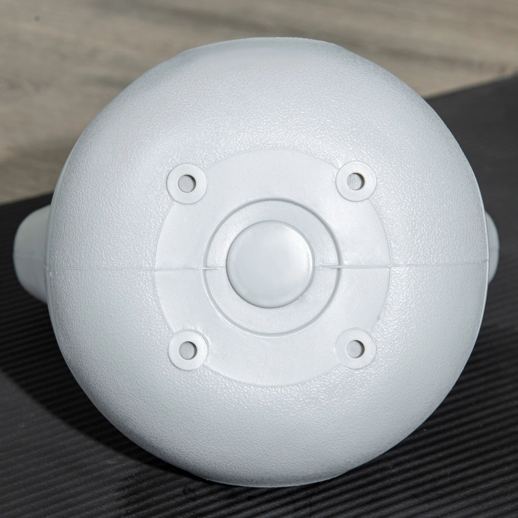 Kettlebell 8 kg ¨C Xylo ¨C Rivestimento PU Riempimento Sabbia 20x14x24 cm Arancione Grigio