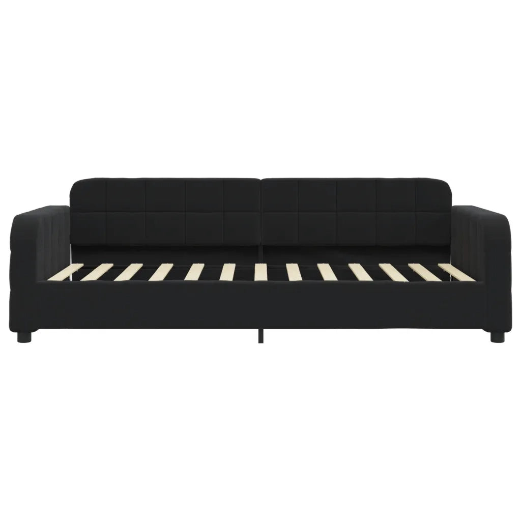 Divano letto | Sof¨¤ letto | Letto singolo Estraibile Nero 90x200 cm in Velluto