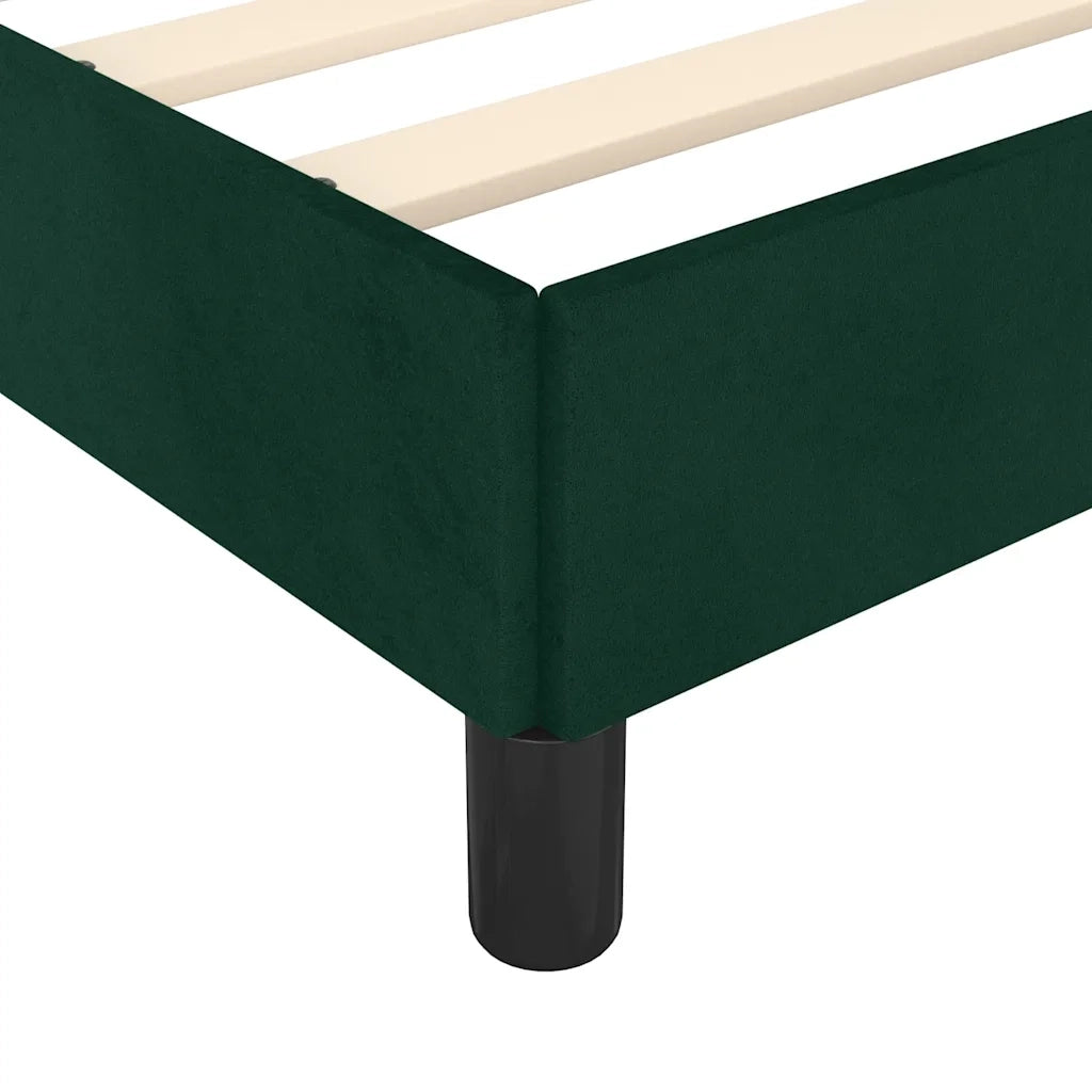 Letto matrimoniale | Letto per adulti | Giroletto senza Materasso Verde Scuro 120x190 cm Velluto