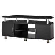 Mobile TV con ripiani e ante ¨C zephmum ¨C nero 120x40x52 cm
