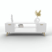 Mobile Porta TV Focus 135 in Stile Scandinavo Bianco