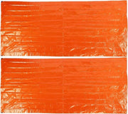 Sacco da Campeggio - Sacchetto di Emergenza - Bivacco - Campeggio all'Aperto - Impermeabile e Resistente all'Umidità - 2 Pezzi 91x213cm - Felpato Arancione